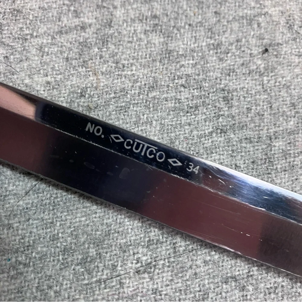 Vintage CUTCO 34 Model No. 2147079 Slicing Knife Kitchen Wood Brown Handle USA